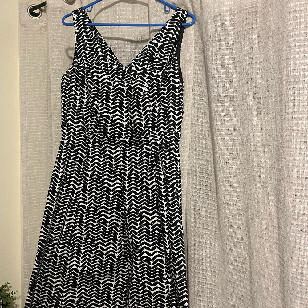 East 5th Black and White Patterned Maxi Dress